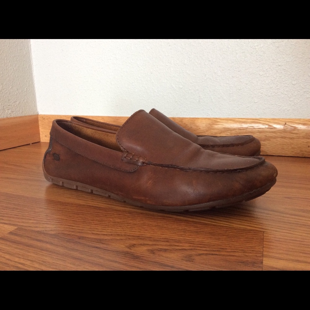 Born Mens Brown Leather Allan Loafer 12M